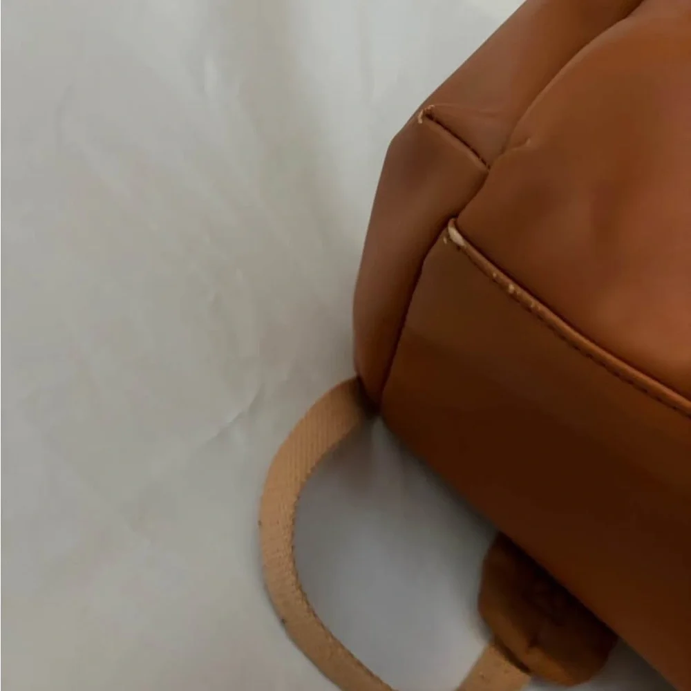 Skip Hop Leather-Look Tassel Convertible Diaper Backpack - Tan